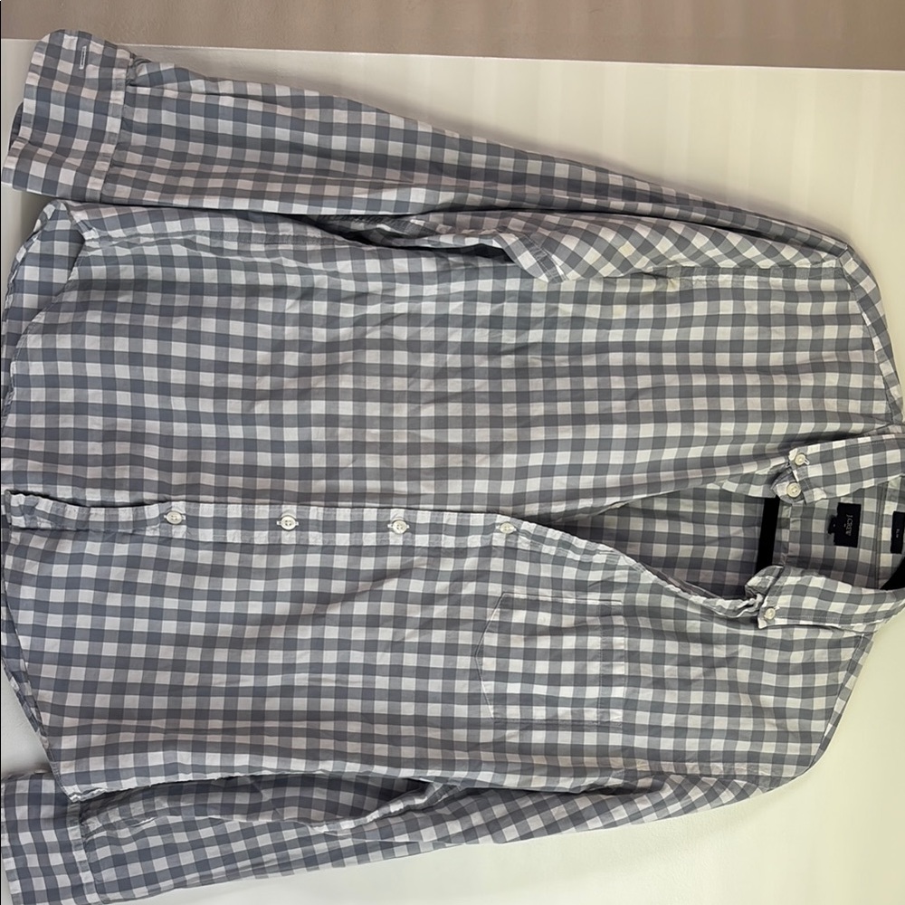 Men's Gray Checkered Shirt